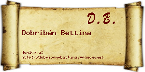 Dobribán Bettina névjegykártya